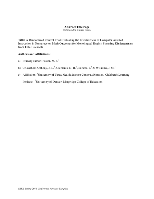 (PDF) A Randomized Control Trial Evaluating the Effectiveness of ...