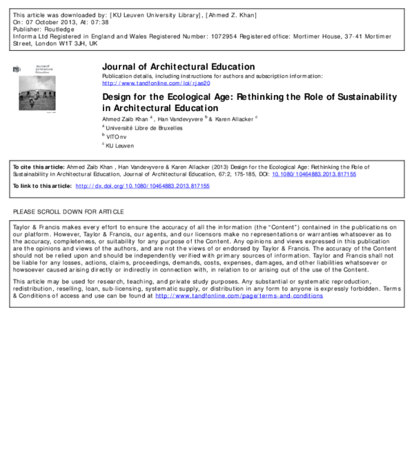 (PDF) Design for the Ecological Age: Rethinking the Role of ...