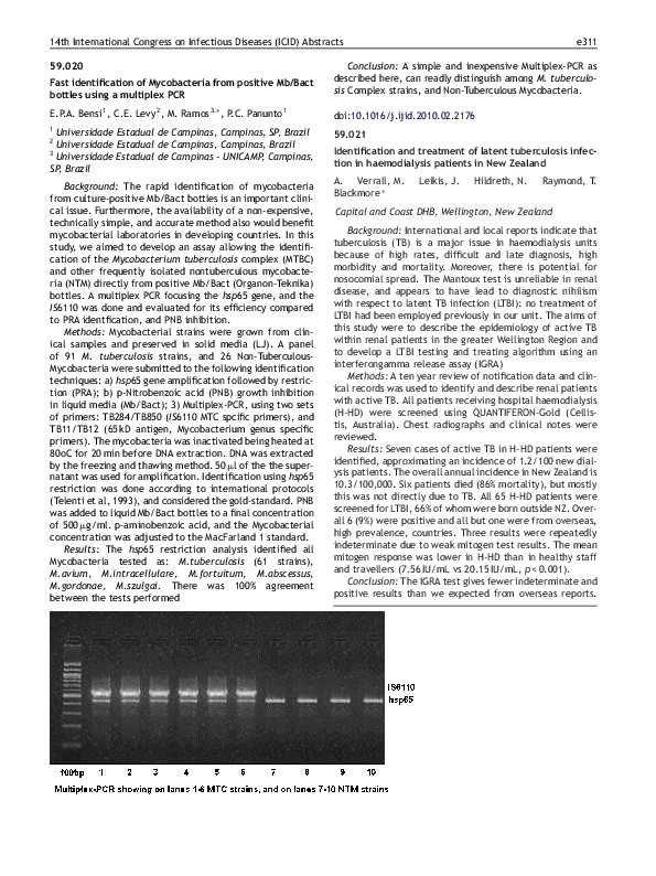(PDF) Fast identification of Mycobacteria from positive Mb/Bact bottles ...