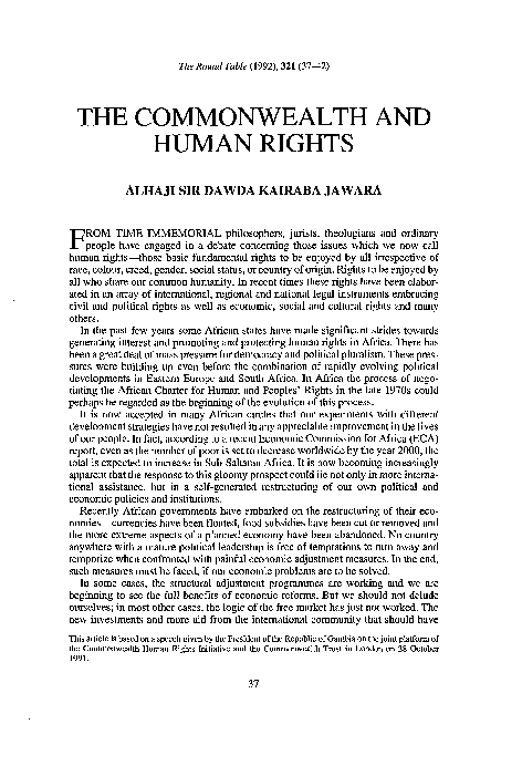 (PDF) The Commonwealth and human rights