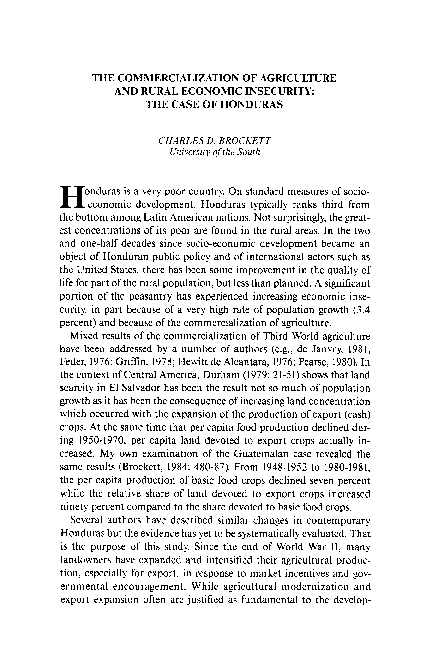 (PDF) The commercialization of agriculture and rural economic ...