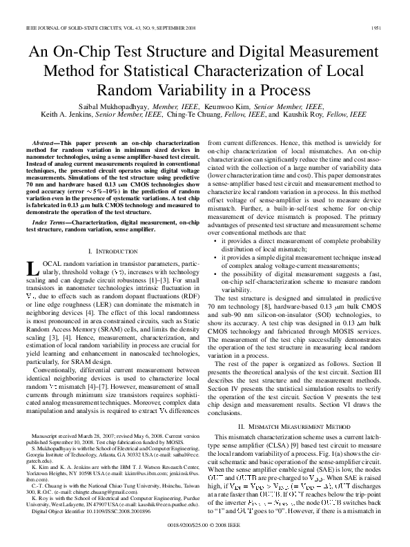 (PDF) An On-Chip Test Structure and Digital Measurement Method for ...