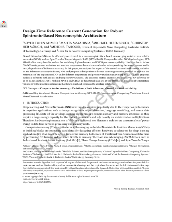 (PDF) Design-Time Reference Current Generation for Robust Spintronic ...