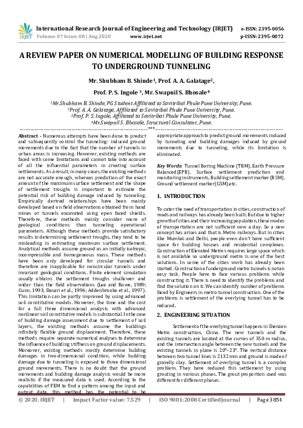 (PDF) A Review Paper on Numerical Modelling of Building Response to ...