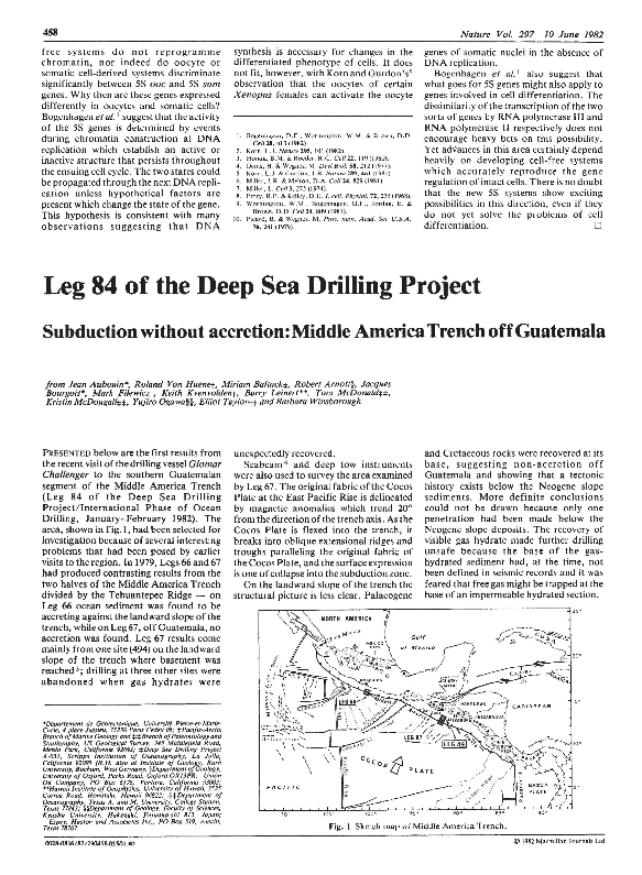 (PDF) Leg 84 of the Deep Sea Drilling Project