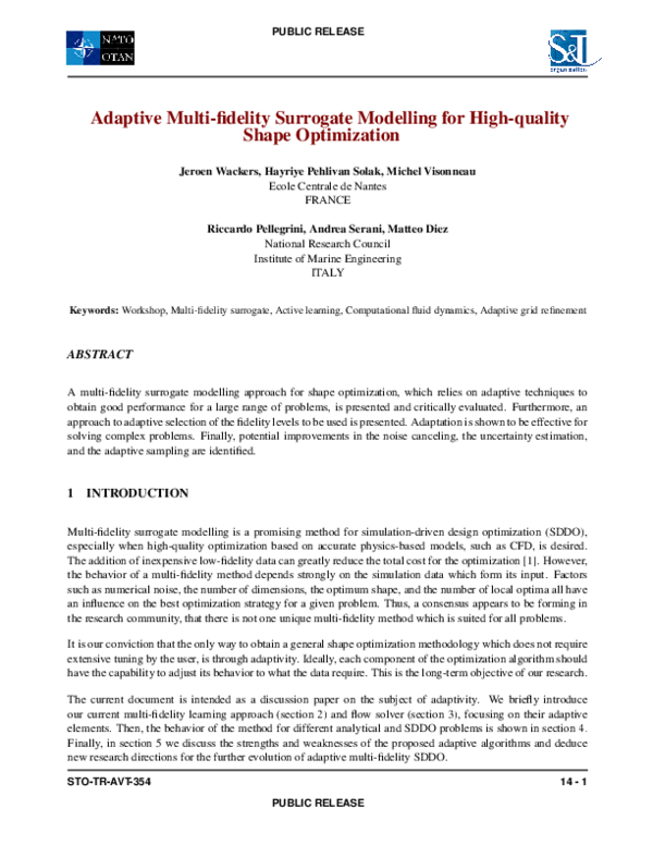 (PDF) Adaptive Multi-fidelity Surrogate Modelling for High-quality ...