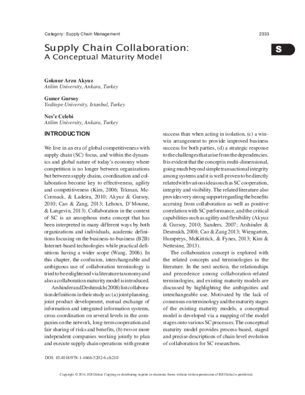(PDF) Supply Chain Collaboration