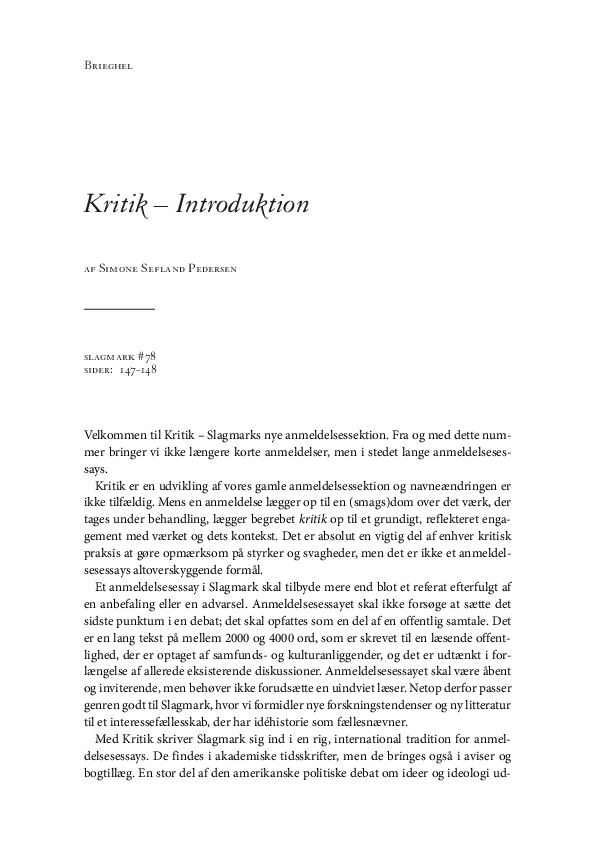 (PDF) Kritik – Introduktion