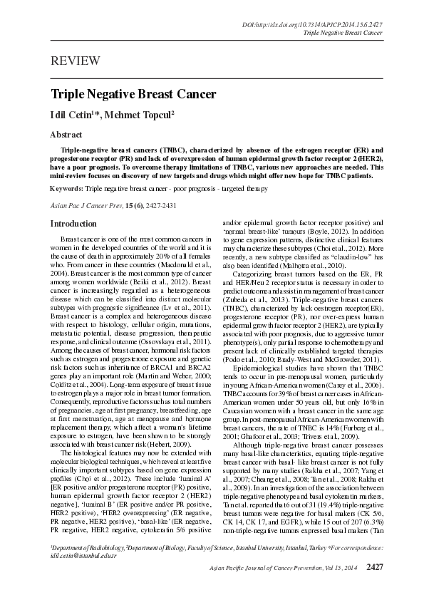 (PDF) Triple Negative Breast Cancer