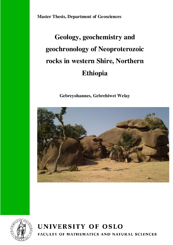 (PDF) Geology, geochemistry and geochronology of Neoproterozoic rocks ...