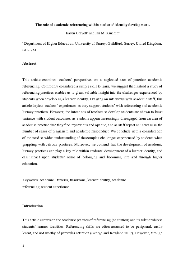 (DOC) The role of academic referencing within students’ identity ...