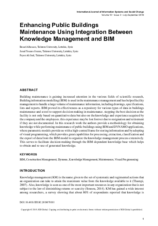 (PDF) Enhancing Public Buildings Maintenance Using Integration Between ...
