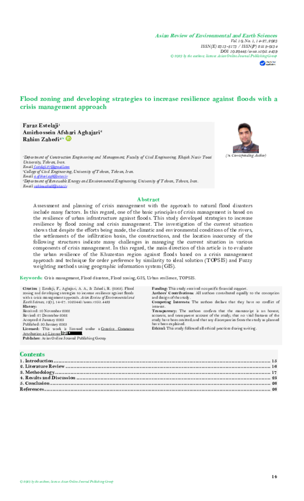 (PDF) Flood zoning and developing strategies to increase resilience ...
