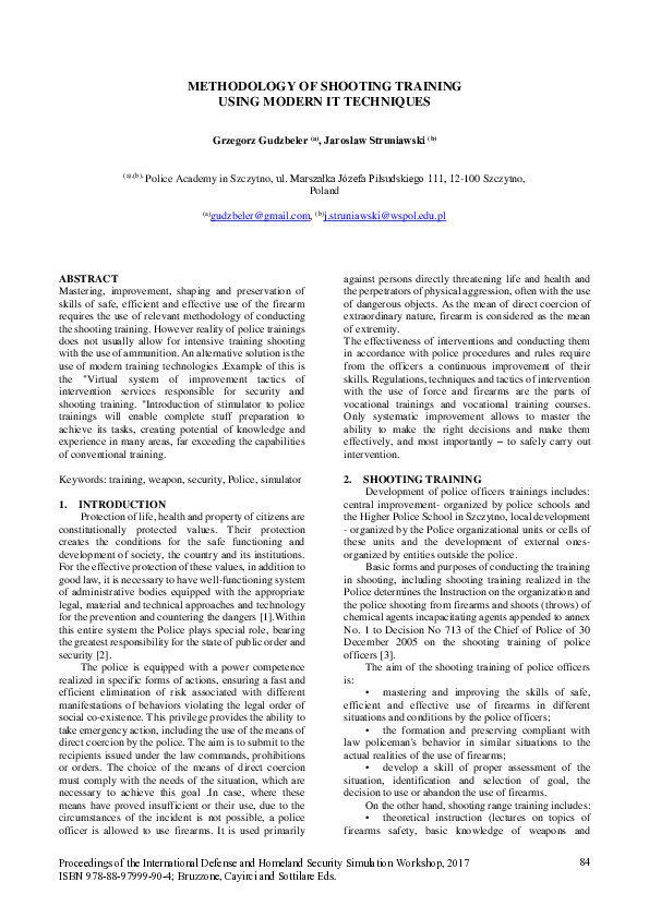 (PDF) Methodology of shooting training using modern IT techniques