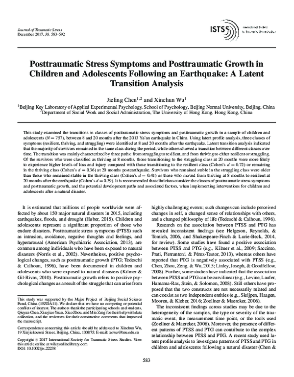 (PDF) Posttraumatic Stress Symptoms and Posttraumatic Growth Among ...