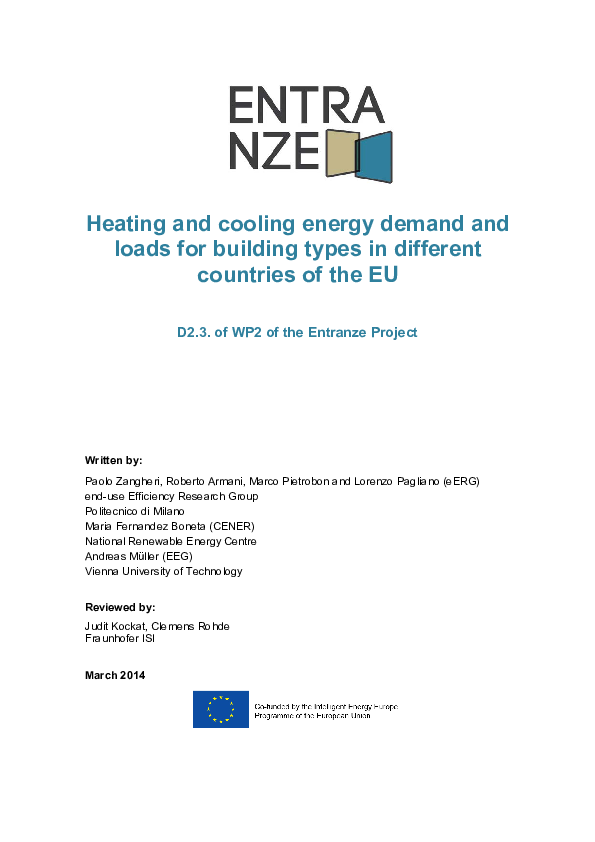 (PDF) Heating and cooling energy demand and loads for building types in ...
