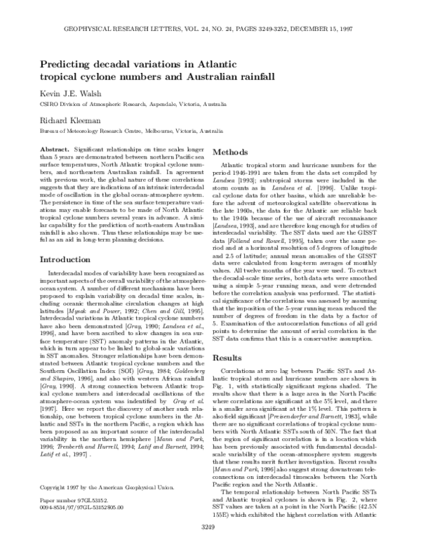 (PDF) Predicting decadal variations in Atlantic tropical cyclone ...