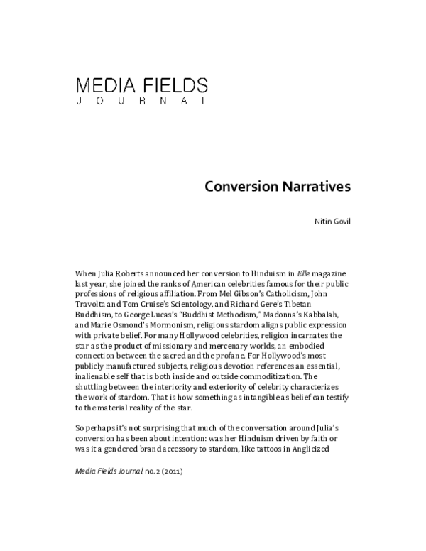 (PDF) Conversion Narratives