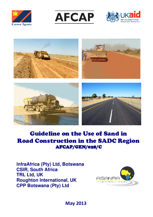 (PDF) Guideline on the Use of Sand in Road Construction in the SADC ...