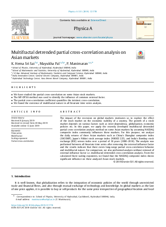 (PDF) Multifractal detrended partial cross-correlation analysis on ...