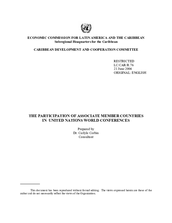 (PDF) The participation of associate member countries in United Nations ...