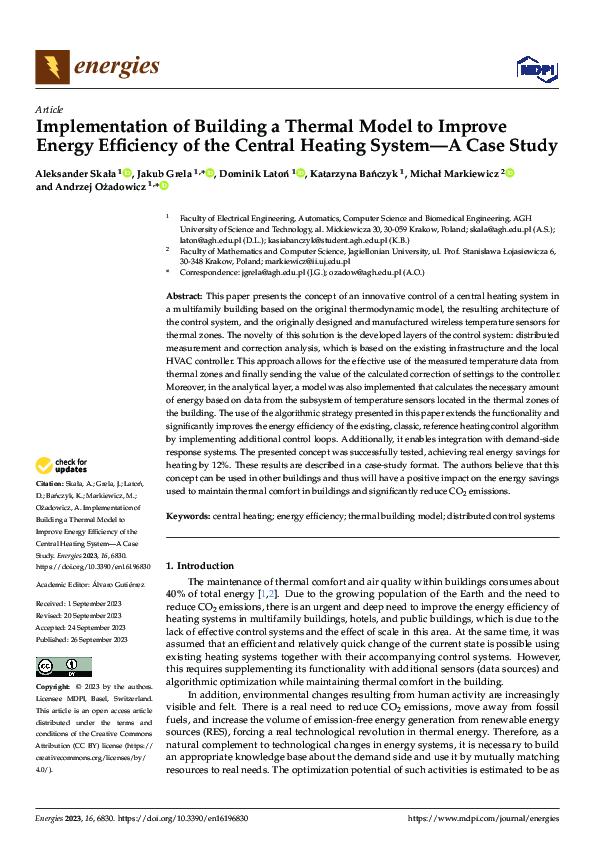 (PDF) Implementation of Building a Thermal Model to Improve Energy ...