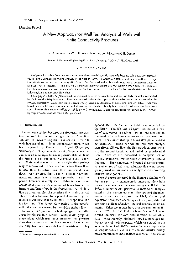 (PDF) A New Approach for Well Test Analysis of Wells with Finite ...
