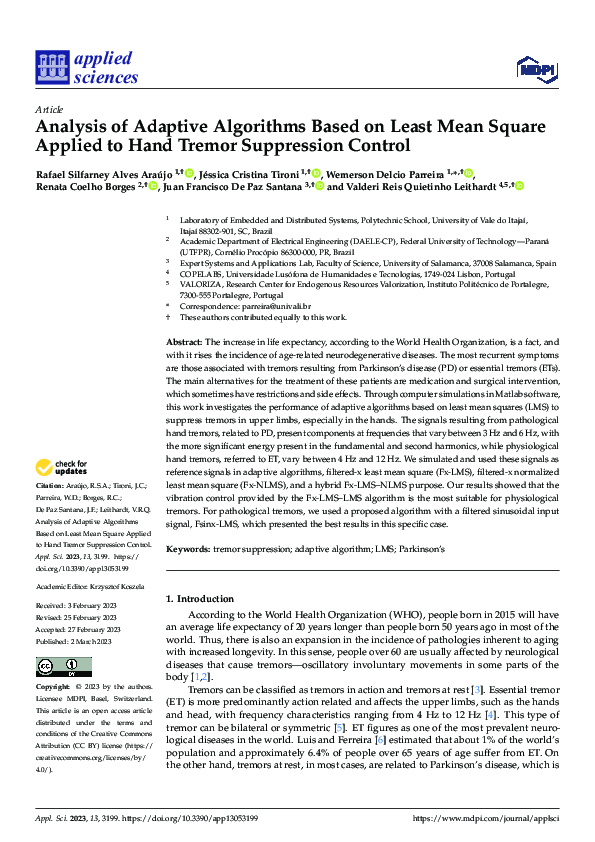 (PDF) Analysis of Adaptive Algorithms Based on Least Mean Square ...