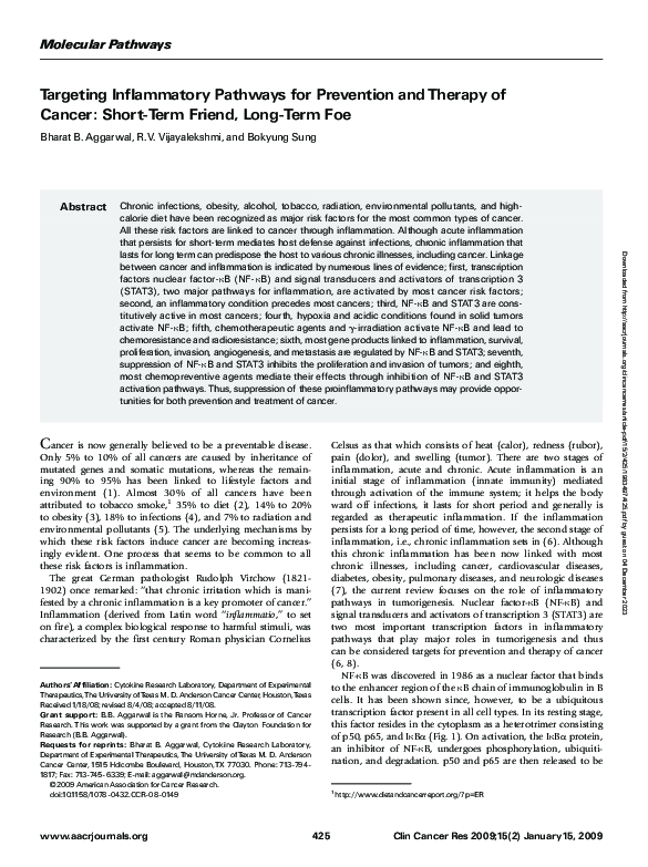 (PDF) Targeting Inflammatory Pathways for Prevention and Therapy of ...