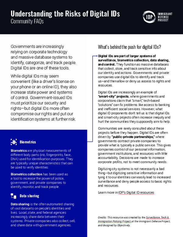 (PDF) Understanding the Risks of Digital IDs