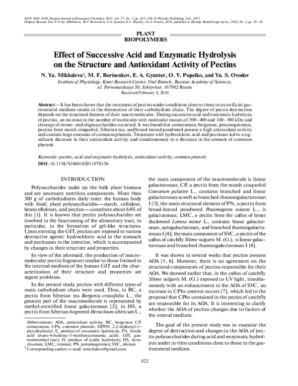 (PDF) Effect of successive acid and enzymatic hydrolysis on the ...