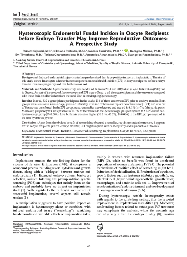 (PDF) Hysteroscopic Endometrial Fundal Incision in Oocyte Recipients ...