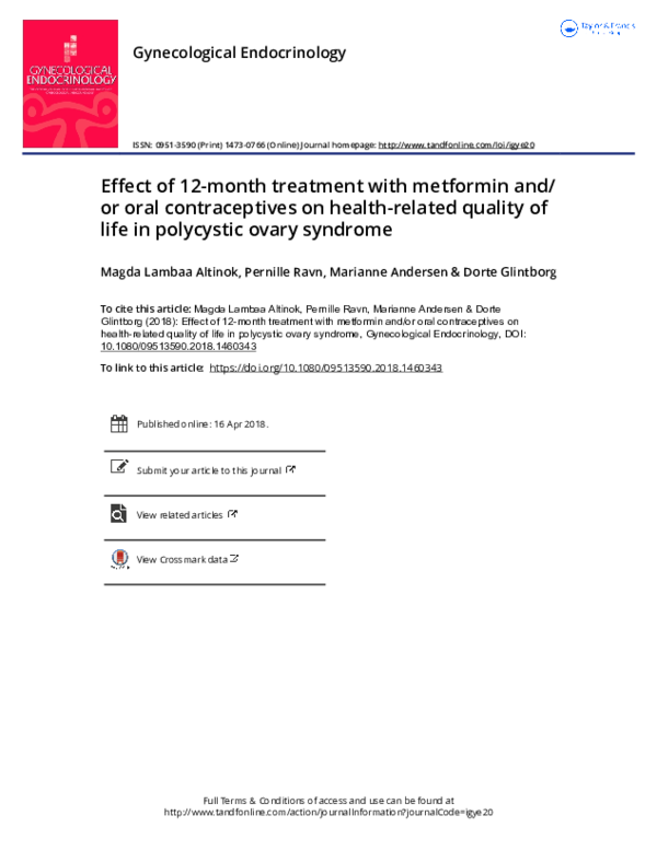 (PDF) Effect of 12-month treatment with metformin and/or oral ...