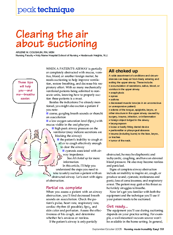 (PDF) Clearing the air about suctioning