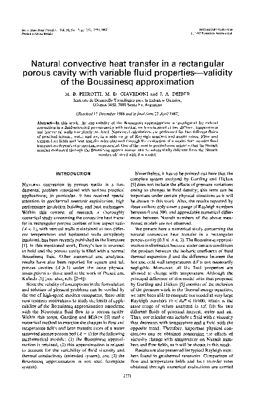 (PDF) Natural convective heat transfer in a rectangular porous cavity ...