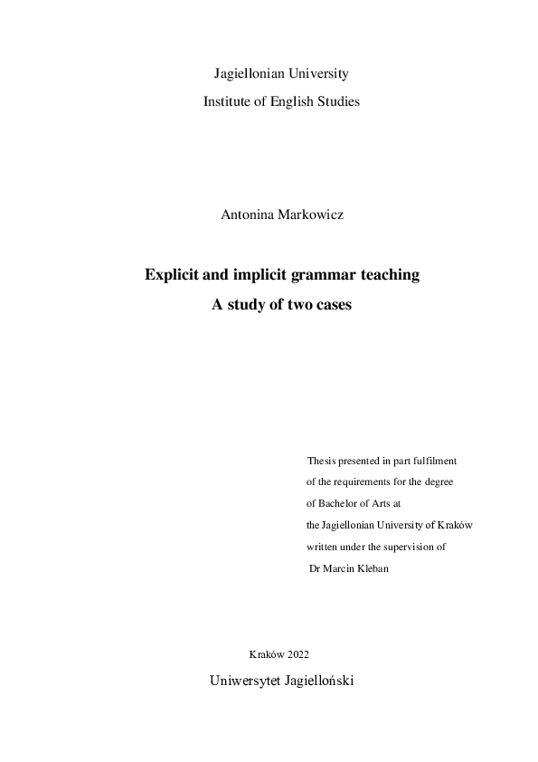 (PDF) Explicit and implicit grammar teaching A study of two cases ...