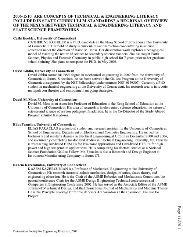 (PDF) Are Concepts Of Technical & Engineering Literacy Included In ...