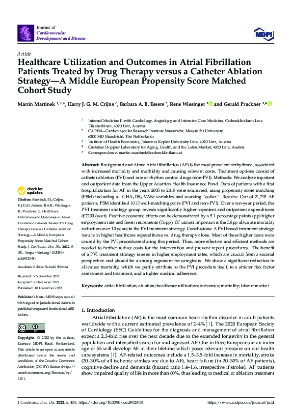 (PDF) Healthcare Utilization and Outcomes in Atrial Fibrillation ...