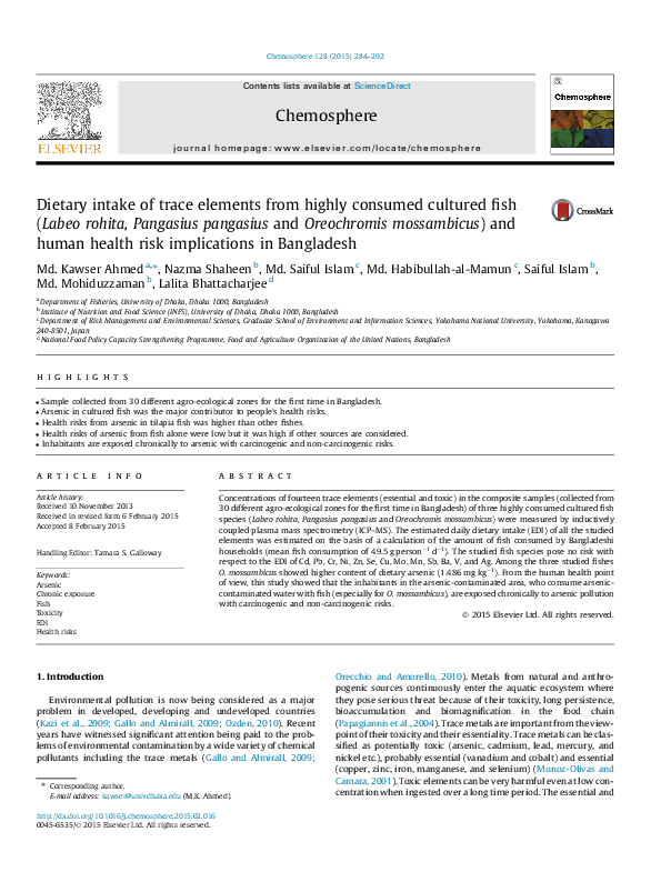 (PDF) Dietary intake of trace elements from highly consumed cultured ...