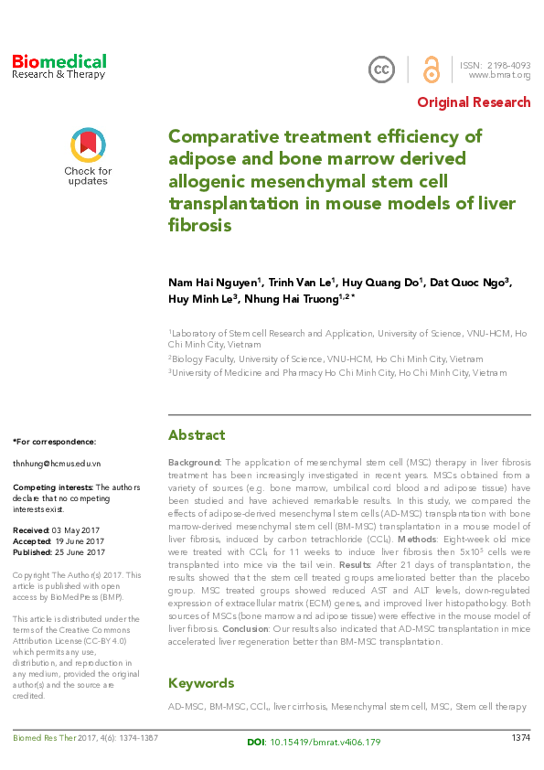 (PDF) Comparative treatment efficiency of adipose and bone marrow ...