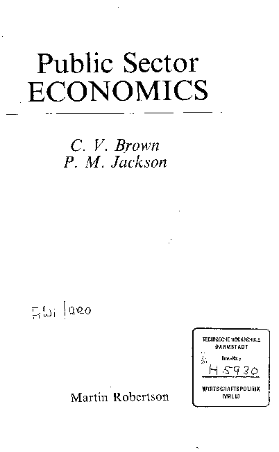 PDF) Public sector economics