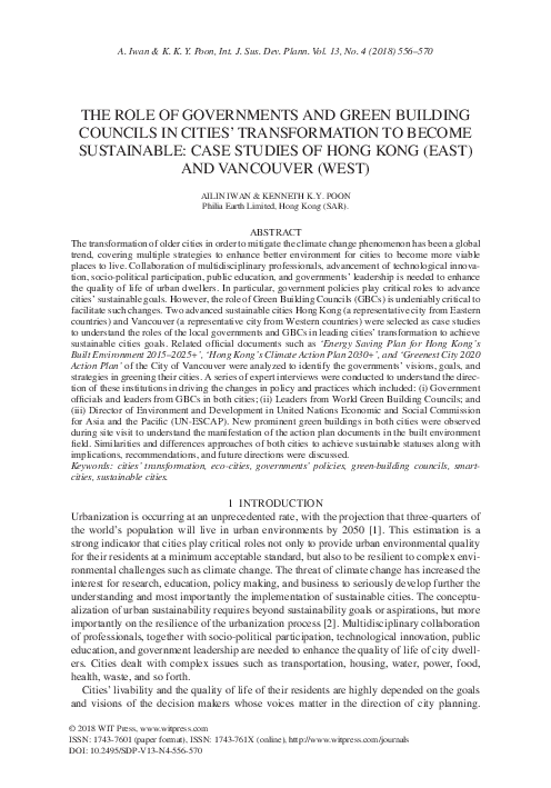 (PDF) The role of governments and green building councils in cities ...