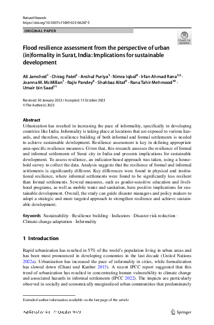 (PDF) Flood resilience assessment from the perspective of urban (in ...