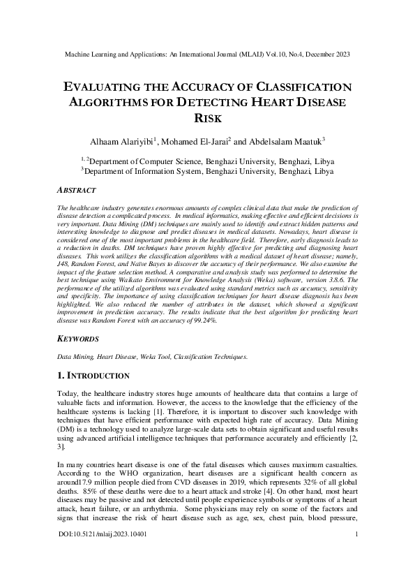 (PDF) EVALUATING THE ACCURACY OF CLASSIFICATION ALGORITHMS FOR ...