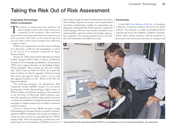 (PDF) Taking the risk out of risk assessment
