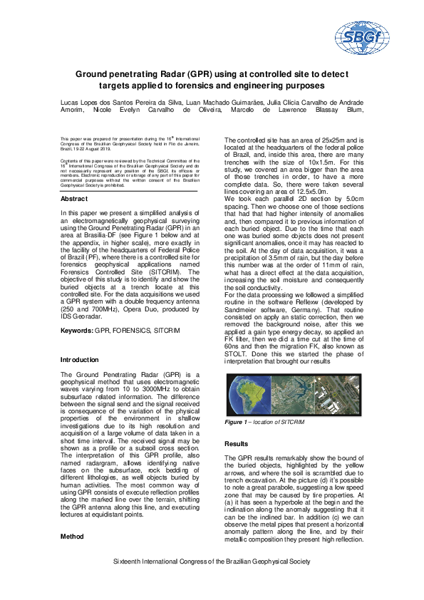 (PDF) Ground penetrating Radar (GPR) using at controlled site to detect ...