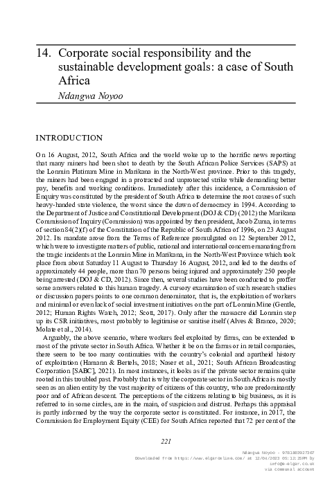 (PDF) Corporate social responsibility and the Sustainable Development ...