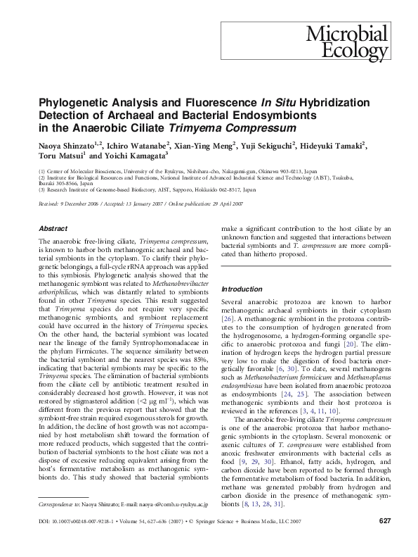 (PDF) Phylogenetic Analysis and Fluorescence In Situ Hybridization ...