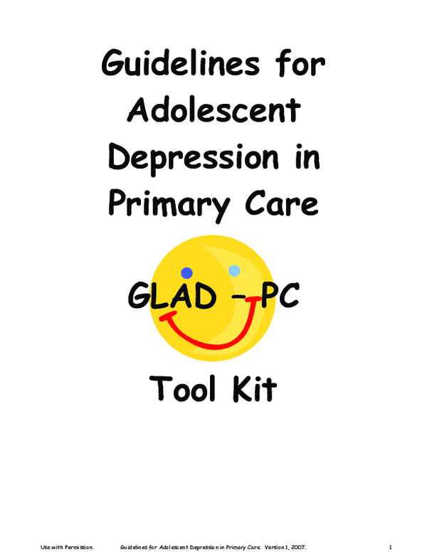 (PDF) Guidelines for Adolescent Depression in Primary Care (GLAD-PC ...