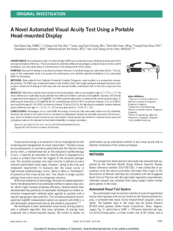 (PDF) A novel automated visual acuity test using a portable augmented ...